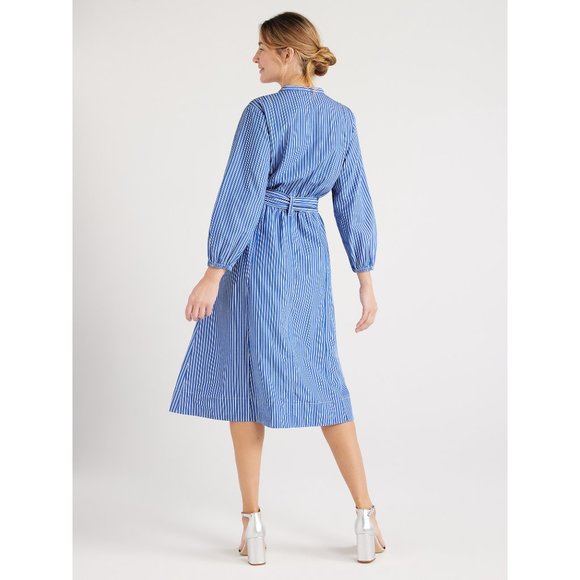 Free Assembly Women’s Belted Midi Dress, Sizes XS-XXXL - Picture 4 of 5